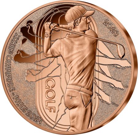 France - Monnaie de Paris Jeux Olympiques PARIS 2024 - 1/4  FRANCE 2023 - PARIS 2024 - Golf - COLLECTION SPORT (8/15)