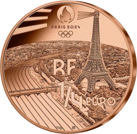 France - Monnaie de Paris Jeux Olympiques PARIS 2024 - 1/4  FRANCE 2023 - PARIS 2024 - Golf - COLLECTION SPORT (8/15)