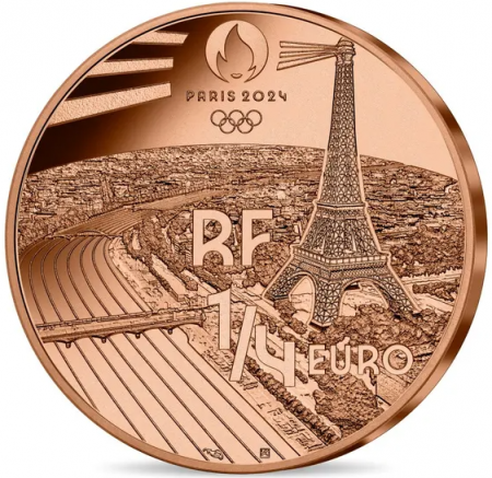 France - Monnaie de Paris Mascotte Paris 2024 - 1/4 Euros Cuivre 2023