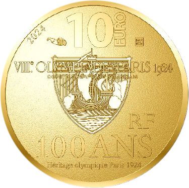 France - Monnaie de Paris Paavo Nurmi - Paris 1924 - 10 Euros OR BE 2024