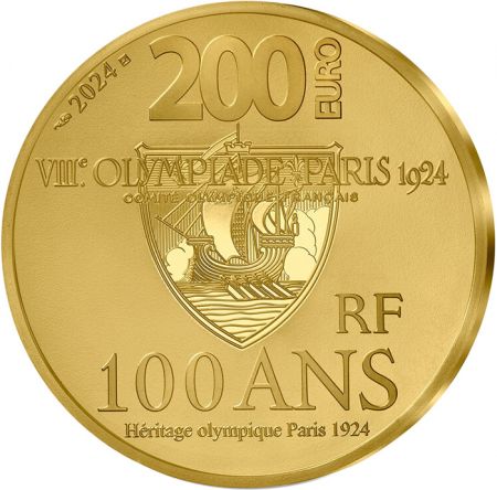 France - Monnaie de Paris Paavo Nurmi - Paris 1924 - 200 Euros OR BE 2024