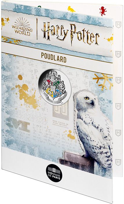 Harry potter - blason poufsouffle - monnaie de 10€ argent