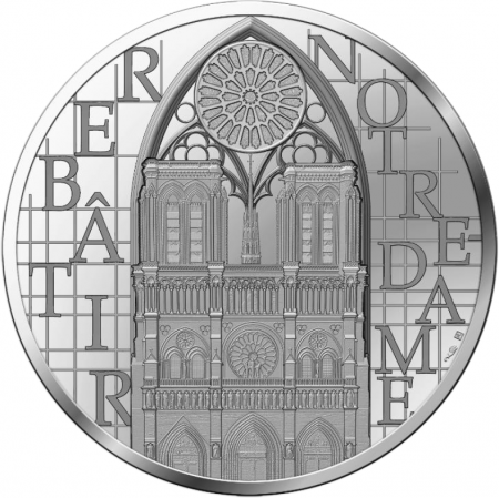 France - Monnaie de Paris Reconstruire Notre Dame - 50 Euros Argent BE 2024 - Excellence à la française (MDP)