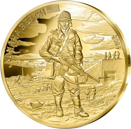 France - Monnaie de Paris USA - Omaha Beach - 80 ans du DDAY - 50 Euros Or 2024