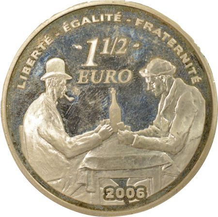 France 1½ Euro Argent BE, Paul Cézanne - 2006 Pessac