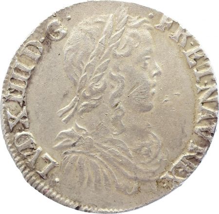 France 1/2 Ecu Louis XIV à la mèche longue - 1650 L Bayonne