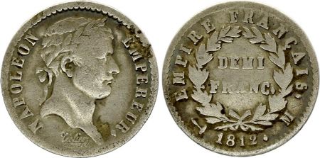 France 1/2 Franc Napoléon I - 1812 M Toulouse - Argent