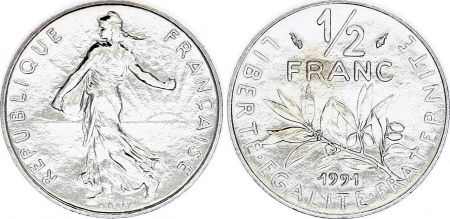 France 1/2 Franc Semeuse - 1991 frappe médaille