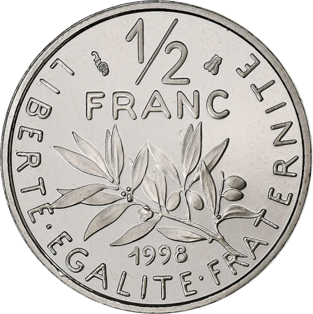 France 1/2 franc Semeuse - 1998 - BE