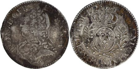 France 1/5 Ecu Louis XV aux branches d\'olivier - 1726 K Bordeaux