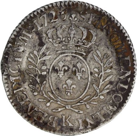 France 1/5 Ecu Louis XV aux branches d\'olivier - 1726 K Bordeaux