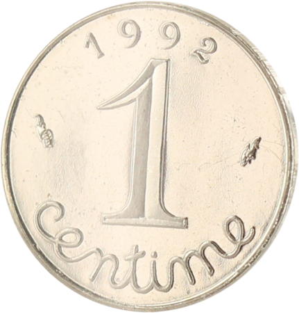 France 1 Centime BE Epi 1992