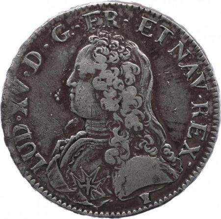 France 1 Ecu Louis XV aux branches d olivier - 1726 9 Rennes