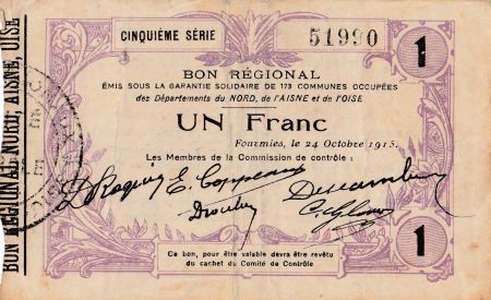 France 1 F Fourmies - Cinquième série - 24/10/1915