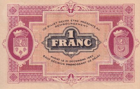 France 1 Franc - Chambre de commerce de Gray et Vesoul - 1920 - Série 96 - P.62-17