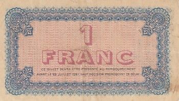 France 1 Franc - Chambre de commerce de Lyon - Série 605 - 1916 - TTB