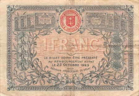 France 1 Franc - Chambre de Commerce de Saint-Dié - 1919