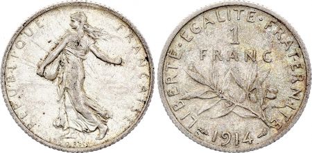 France 1 Franc - Semeuse - 1914 - Argent