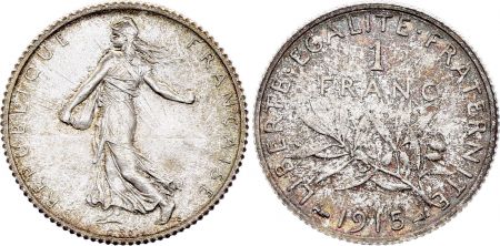 France 1 Franc - Semeuse - 1915 - Argent