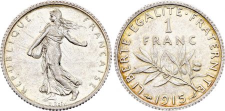 France 1 Franc - Semeuse - 1915 - Argent