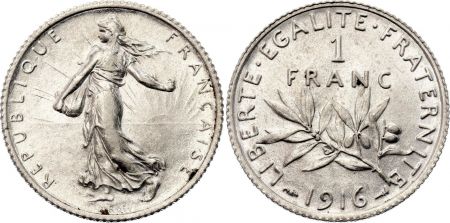 France 1 Franc - Semeuse - 1916 - Argent