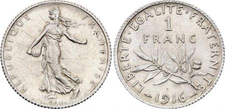 France 1 Franc - Semeuse - 1916 - Argent