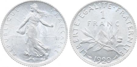 France 1 Franc - Semeuse - 1920 - Argent