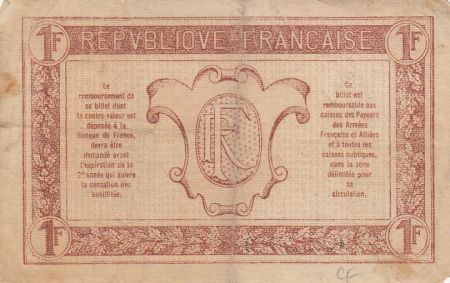 France 1 franc - Trésorerie aux armées - Série 0.257.509 F - 1917