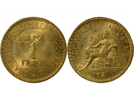 France 1 Franc, Chambres de Commerce - 1927 Paris