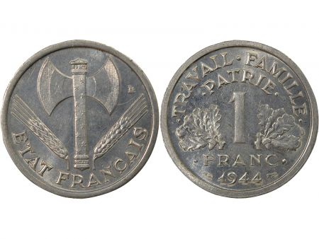 France 1 Franc, Francisque, Légère - 1944 Paris