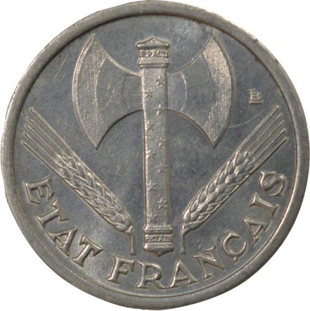 France 1 Franc, Francisque, Légère - 1944 Paris