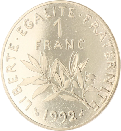 France 1 Franc BE Semeuse 1992