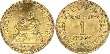 France 1 Franc Chambre de Commerce - 1924 fermé