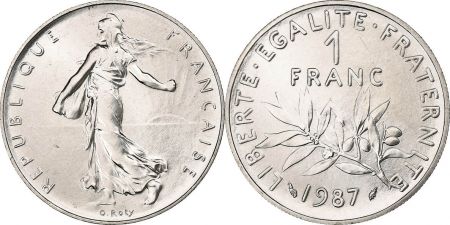 France 1 Franc Semeuse - 1987 - ISSU DE COFFRET