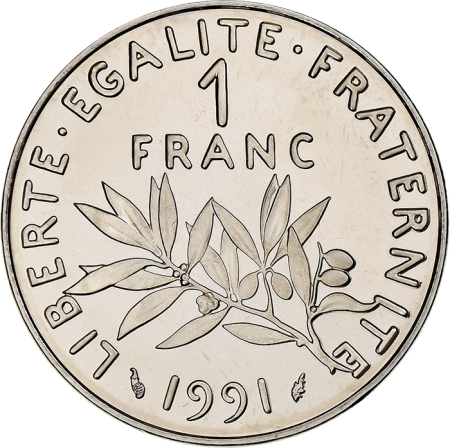 France 1 franc Semeuse - 1991 - BE