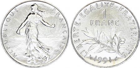 France 1 Franc Semeuse - 1991 frappe médaille