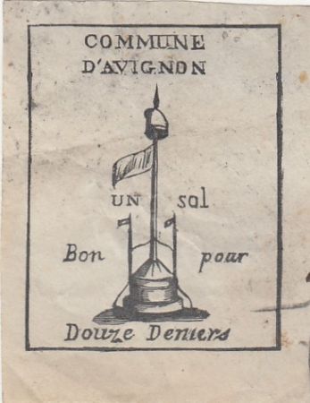 France 1 sol - Vaucluse - Avignon -1792