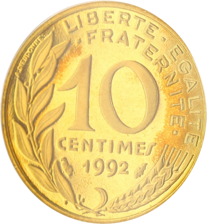 France 10 Centimes BE Marianne 1992