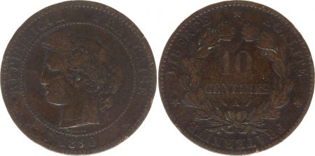 France 10 Centimes Cérès - Troisième République - 1890 A Paris