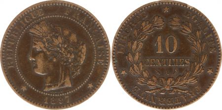 France 10 Centimes Cérès - Troisième République - 1897 A Paris