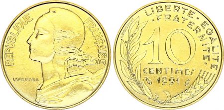 France 10 centimes Lagriffoul - 1991 BU frappe médaille