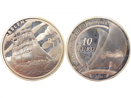 France 10 Euros Argent, Belem - 2016 Pessac