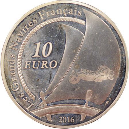 France 10 Euros Argent, Belem - 2016 Pessac