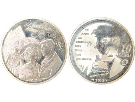 France 10 Euros Argent, Madame Bovary - 2013 Pessac