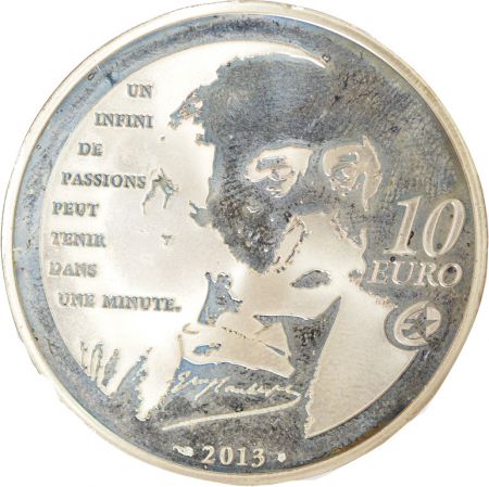 France 10 Euros Argent, Madame Bovary - 2013 Pessac