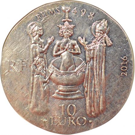 France 10 Euros Argent, Reine Clotilde - 2016 Pessac