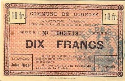 France 10 F Dourges - 18/07/1915