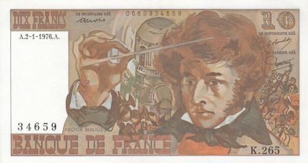 France 10 Francs - Berlioz - 02-01-1976 - Série K.265