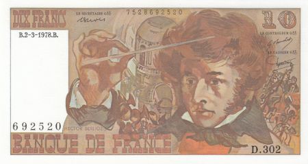 France 10 Francs - Berlioz - 02-03-1978 - Série D.302