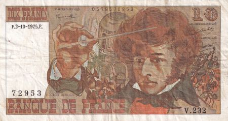 France 10 Francs - Berlioz - 02-10-1975 - Série V.232